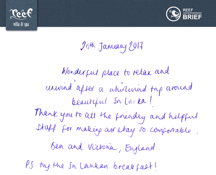 'Wonderful Place to Relax and Unwind After a Whirlwind Trip Around beautiful Sri Lanka.